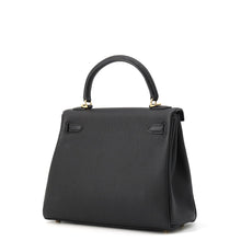 将图像加载到图库查看器中，HERMES Kelly Retourne sewing Black Togo Leather Size 25

