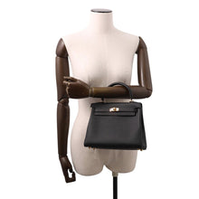 将图像加载到图库查看器中，HERMES Kelly Retourne sewing Black Togo Leather Size 25
