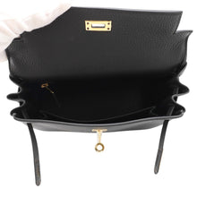 将图像加载到图库查看器中，HERMES Kelly Retourne sewing Black Togo Leather Size 25
