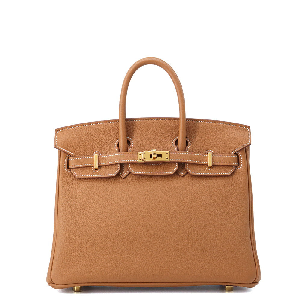 HERMES Birkin Gold Togo Leather Size 25