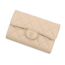 将图像加载到图库查看器中，CHANEL Matelasse Medium Wallet BeigeAP0232 Caviar Leather

