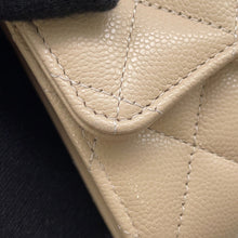 将图像加载到图库查看器中，CHANEL Matelasse Medium Wallet BeigeAP0232 Caviar Leather
