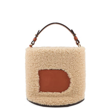 Load image into Gallery viewer, Delvaux Bread Bucket Handbag Brown/BeigeAA0607BRZ0 Leather Shearling Size Mini
