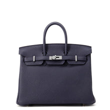 将图像加载到图库查看器中，HERMES Birkin Blue Nuit Togo Leather Size 25
