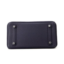 将图像加载到图库查看器中，HERMES Birkin Blue Nuit Togo Leather Size 25
