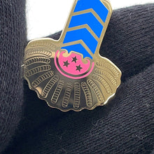 Load image into Gallery viewer, HERMES Twilly Ring epaulet Blue/Pink Metal
