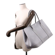 将图像加载到图库查看器中，HERMES Neo Garden Voyage Green PantanH086717CK Toile Offiche Negonda Leather Size 41
