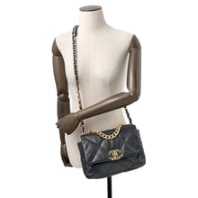 Load image into Gallery viewer, CHANEL CHANEL 19 ChainShoulder Bag BlackAS1160 Lambskin Size Large
