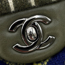 Load image into Gallery viewer, CHANEL CC Logo Knit Shoulder Bag Khaki/MulticolorA90848 Knit Size 25
