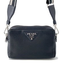 Load image into Gallery viewer, PRADA Vitello Dino Soft Leather Shoulder Bag Black1BH082 Leather
