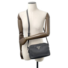 将图像加载到图库查看器中，PRADA Vitello Dino Soft Leather Shoulder Bag Black1BH082 Leather
