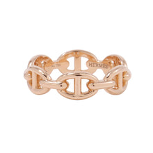 将图像加载到图库查看器中，HERMES Chaine d&#39;Ancre Anchene Ring Size PM/53/#13 18K Pink Gold
