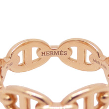 将图像加载到图库查看器中，HERMES Chaine d&#39;Ancre Anchene Ring Size PM/53/#13 18K Pink Gold
