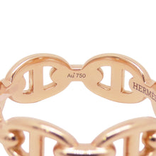 将图像加载到图库查看器中，HERMES Chaine d&#39;Ancre Anchene Ring Size PM/53/#13 18K Pink Gold
