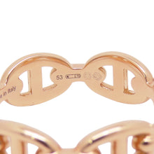 将图像加载到图库查看器中，HERMES Chaine d&#39;Ancre Anchene Ring Size PM/53/#13 18K Pink Gold
