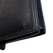 将图像加载到图库查看器中，Berluti Calligraphy Bifold Wallet Long Wallet Brown Leather
