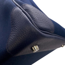 将图像加载到图库查看器中，HERMES HAUT A COURROIES Blue Nuit Togo Leather Toile Military Size 40
