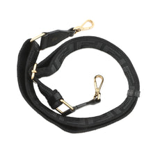 Load image into Gallery viewer, FENDI FF logo strap Black Canvas Leather
