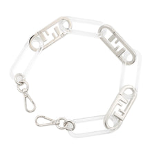 Load image into Gallery viewer, FENDI Strap You Handle Oarlock Silver/Transparent Metal Plastic
