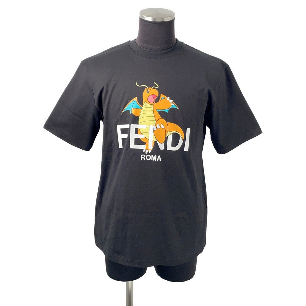FENDI Fragment Pokemon Collaboration Dragonite T-Shirt Size S BlackFS9626 Cotton100%