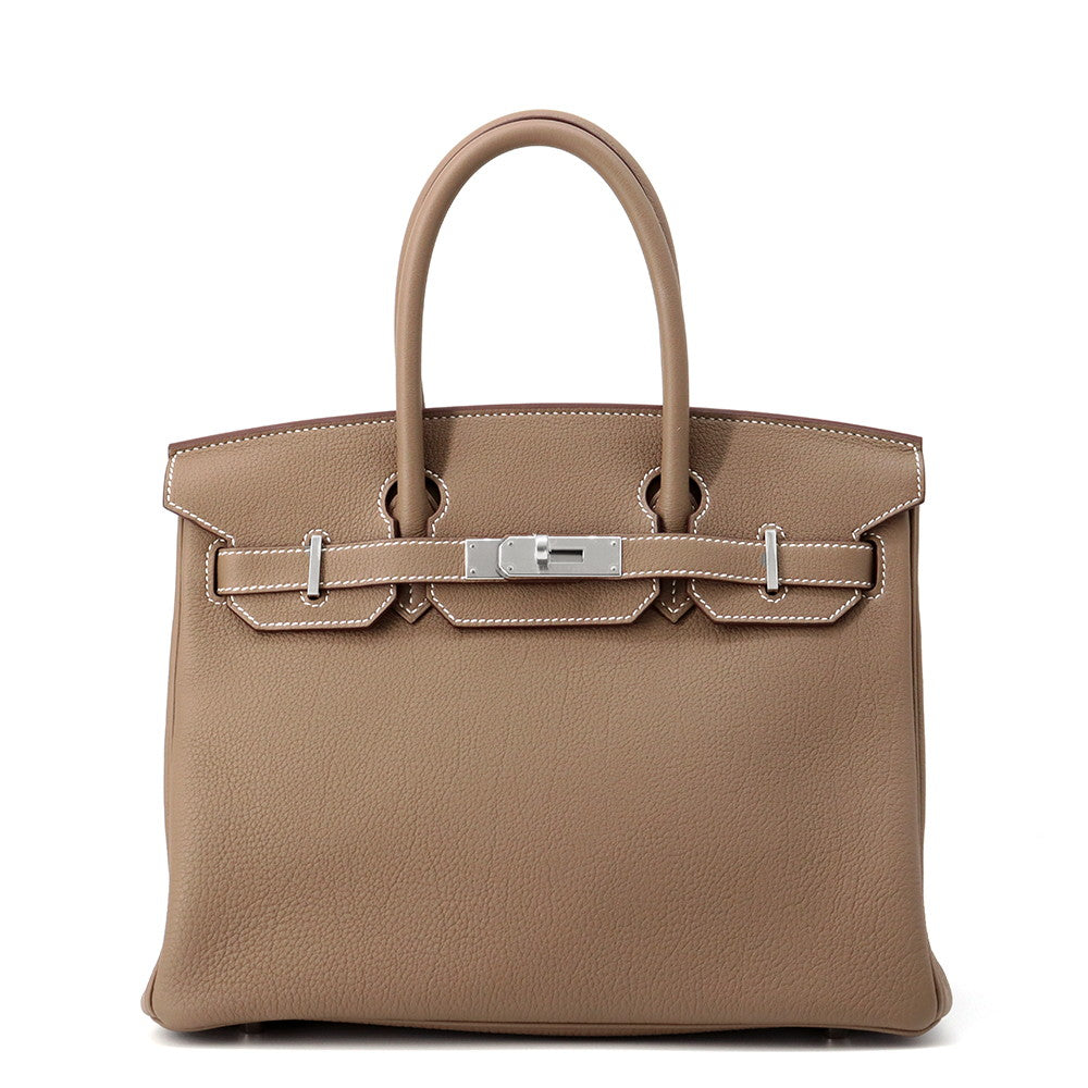HERMES Birkin Etoupe Togo Leather Size 30
