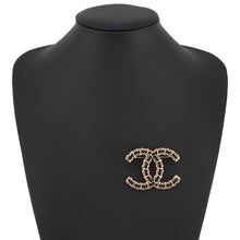 Load image into Gallery viewer, CHANEL CC Logo Brooch Black/Pink/GoldABB478 Metal Calf Leather
