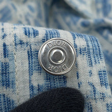 将图像加载到图库查看器中，Dior Oblique Kasuri Overshirt Size 38 Blue/White013D585BY989 Cotton100%
