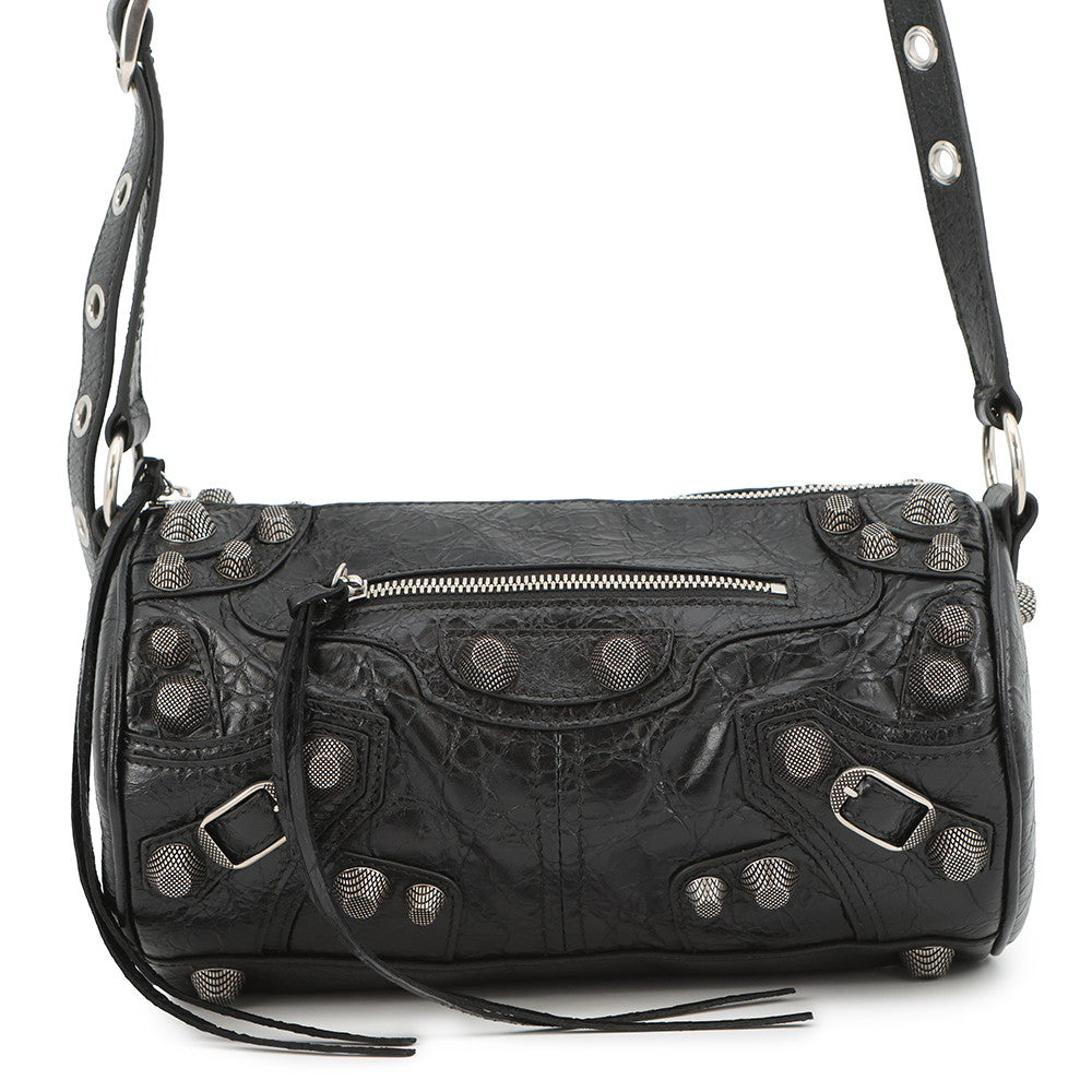 BALENCIAGA Le Cagoule Cylinder Shoulder Bag Black771716 Leather