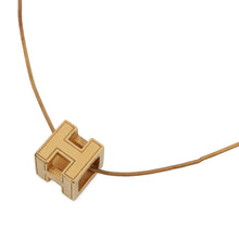 Load image into Gallery viewer, HERMES Cage Ash H Cube Necklace Gold Gold Plated
