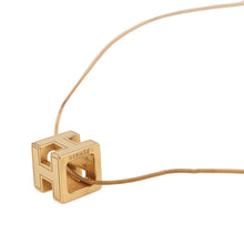 Load image into Gallery viewer, HERMES Cage Ash H Cube Necklace Gold Gold Plated
