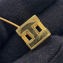 将图像加载到图库查看器中，HERMES Cage Ash H Cube Necklace Gold Gold Plated
