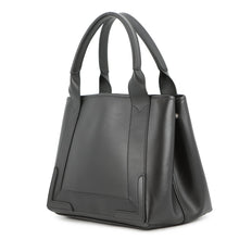 将图像加载到图库查看器中，BALENCIAGA Navy Cabas Punching Logo Tote Bag Black339933 Leather Size S
