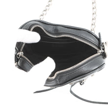 Load image into Gallery viewer, BALENCIAGA Lucagol Heart ChainShoulder Bag Black722781 Leather
