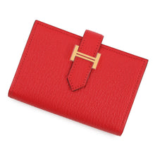 将图像加载到图库查看器中，HERMES Bearn Mini Coin purse included Rouge Ladue Chevre Myzore Goatskin
