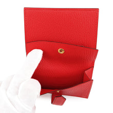 将图像加载到图库查看器中，HERMES Bearn Mini Coin purse included Rouge Ladue Chevre Myzore Goatskin

