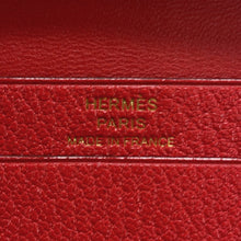 将图像加载到图库查看器中，HERMES Bearn Mini Coin purse included Rouge Ladue Chevre Myzore Goatskin
