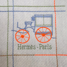 将图像加载到图库查看器中，HERMES Clan Brode Berlin Scarf Gris du Nord Cashmere100%
