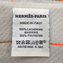 将图像加载到图库查看器中，HERMES Clan Brode Berlin Scarf Gris du Nord Cashmere100%

