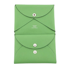 将图像加载到图库查看器中，HERMES Calvi Duo Vert Yucca Epsom
