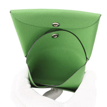 将图像加载到图库查看器中，HERMES Calvi Duo Vert Yucca Epsom
