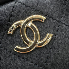 Load image into Gallery viewer, CHANEL Matelasse Bowling 2WAY Handbag Black Calf Leather
