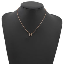Load image into Gallery viewer, HERMES Pop H Necklace Rocabar White/Marron glacé Metal
