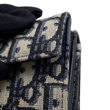 Load image into Gallery viewer, Dior Oblique Compact Wallet Navy20BBC110YSE Canvas/Leather
