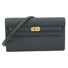 Load image into Gallery viewer, HERMES Kelly wallet long to go Vert Mangrove Evercolor
