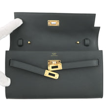 Load image into Gallery viewer, HERMES Kelly wallet long to go Vert Mangrove Evercolor
