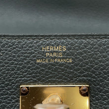 Load image into Gallery viewer, HERMES Kelly wallet long to go Vert Mangrove Evercolor
