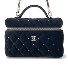 Load image into Gallery viewer, CHANEL Vanity case BlackAP4860 Velvet Strass
