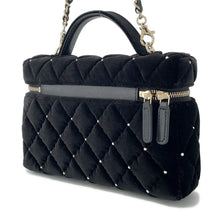 Load image into Gallery viewer, CHANEL Vanity case BlackAP4860 Velvet Strass
