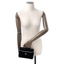 Load image into Gallery viewer, CHANEL Vanity case BlackAP4860 Velvet Strass
