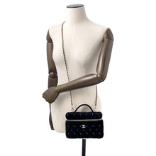 Load image into Gallery viewer, CHANEL Vanity case BlackAP4860 Velvet Strass

